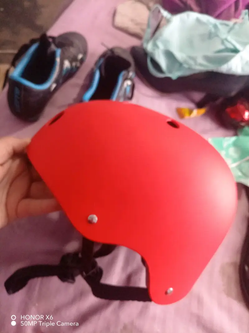 Casco de seguridad rojo talla única - 1