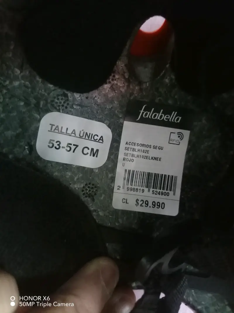 Casco de seguridad rojo talla única - 2