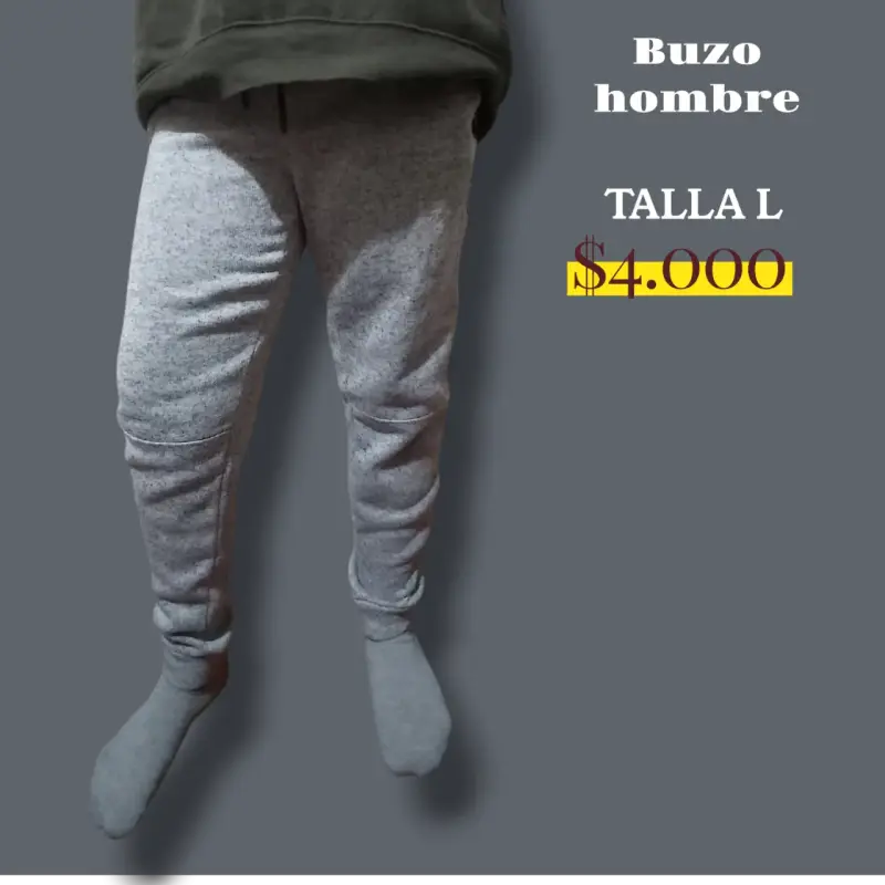 Buzo de hombre gris talla L