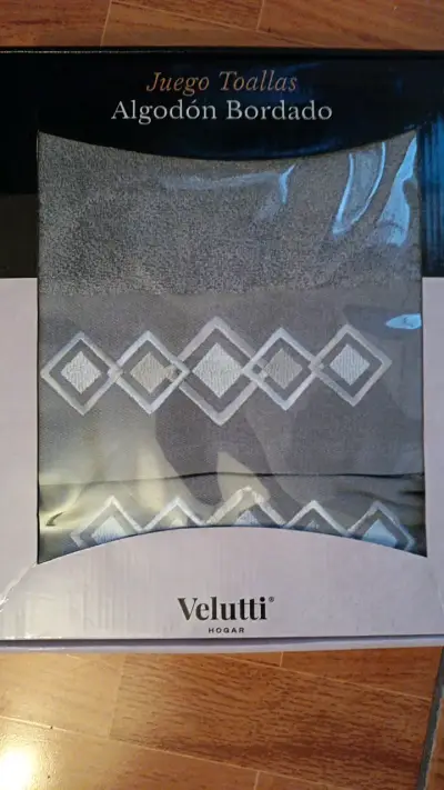 Juego de Toallas Algodón Bordado Velutti - miniatura 1