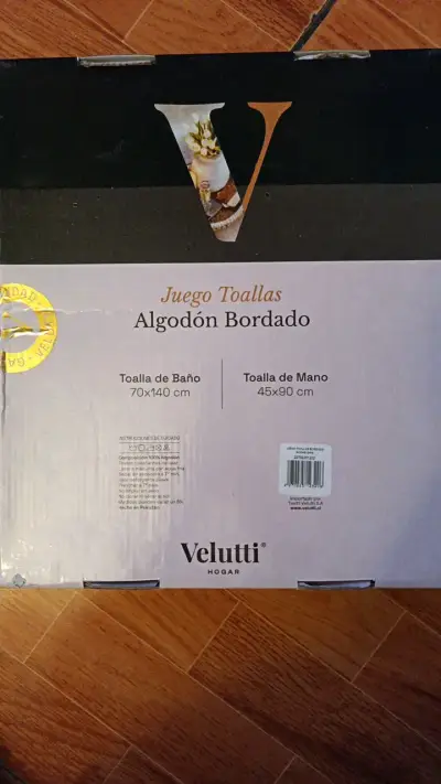 Juego de Toallas Algodón Bordado Velutti - miniatura 2