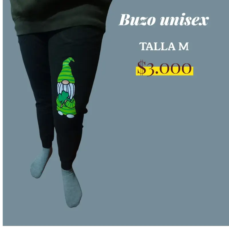 Buzo unisex con diseño de gnomo talla M
