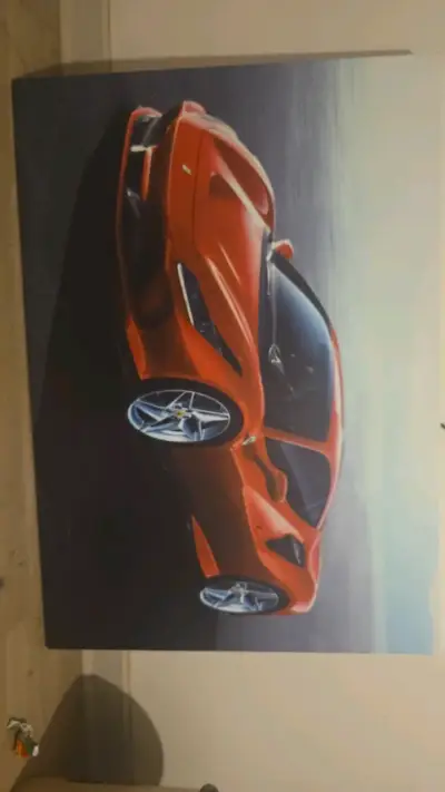 Cuadro Decorativo de Auto Deportivo Rojo - miniatura 1