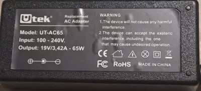 Adaptador de Corriente Utek UT-AC65 65W - miniatura 1