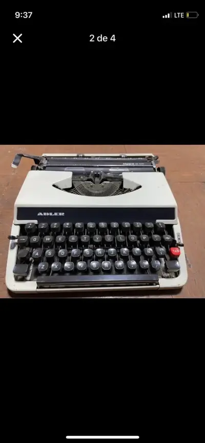 Máquina de Escribir Adler Tippa de Luxe Vintage - miniatura 1