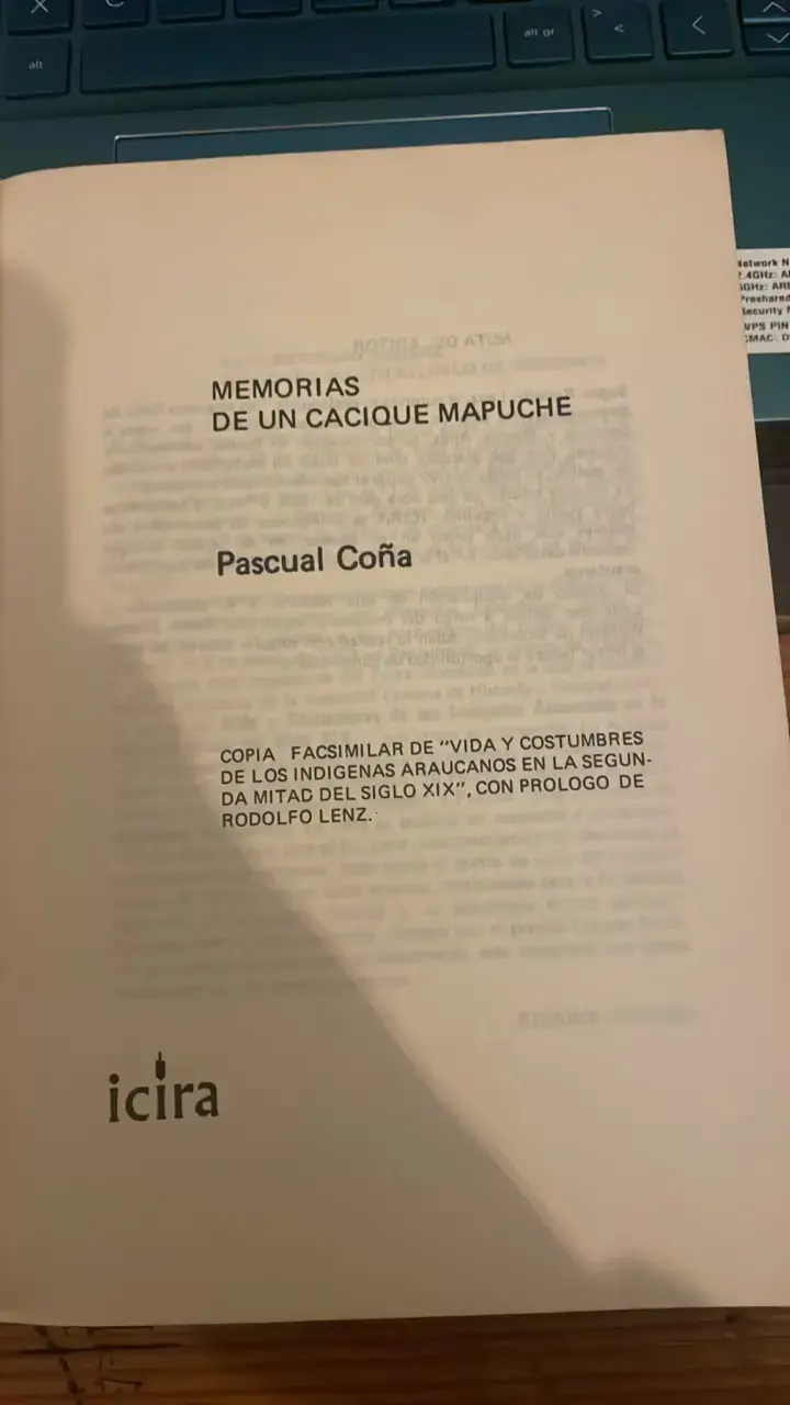 Memorias de un Cacique Mapuche de Pascual Coñ - 2