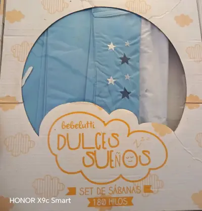 Set de Sábanas Bebé Bebelutti Dulces Sueños 180 Hilos - miniatura 1
