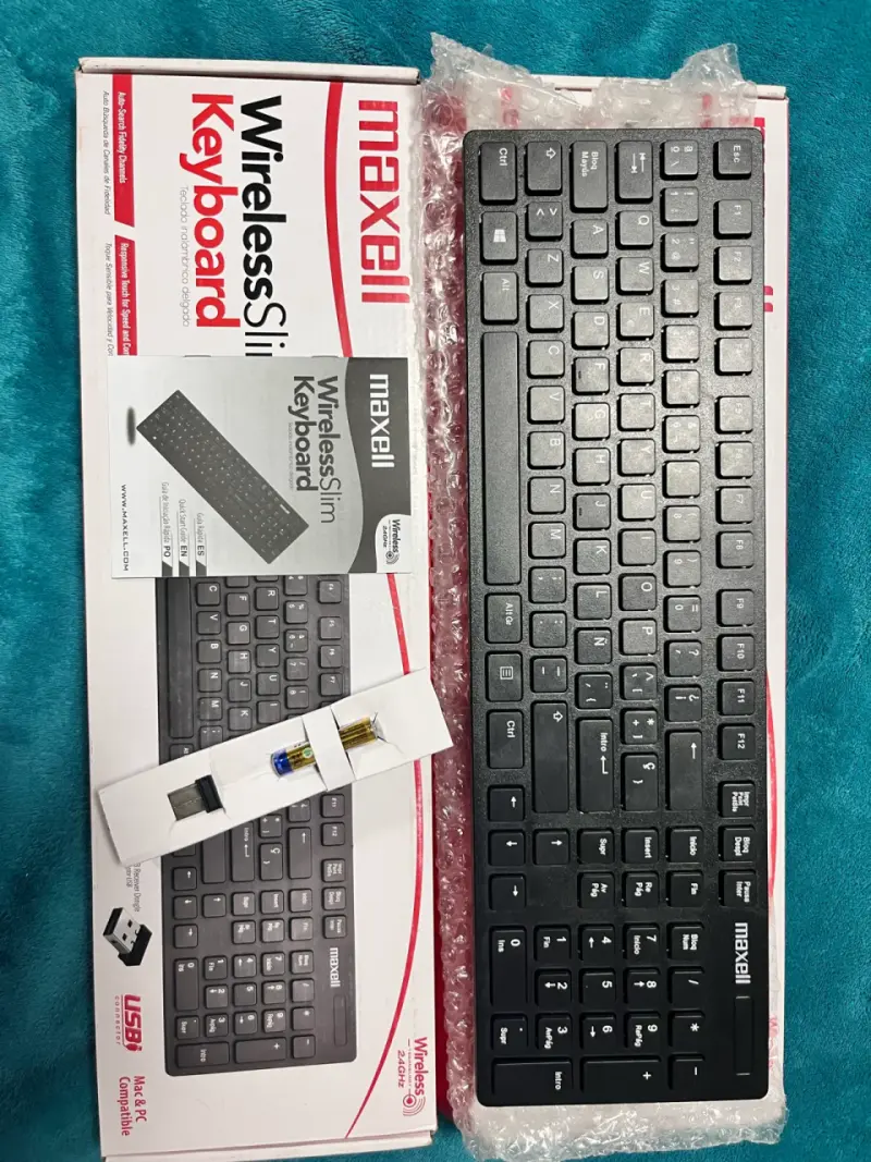 Teclado inalámbrico slim Maxell negro - 2