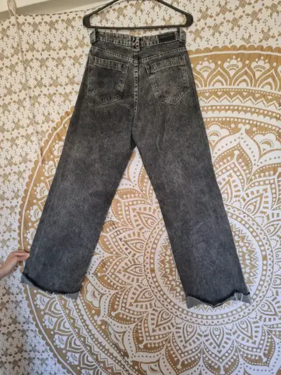Jeans LPKJ gris oscuro de corte wide leg - miniatura 2