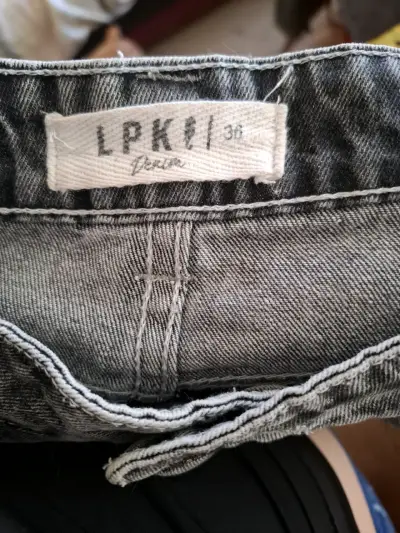 Jeans LPKJ gris oscuro de corte wide leg - miniatura 3