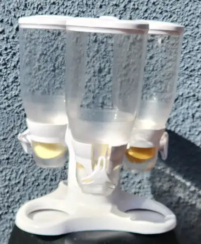 Dispensador de cereal triple blanco - miniatura 1