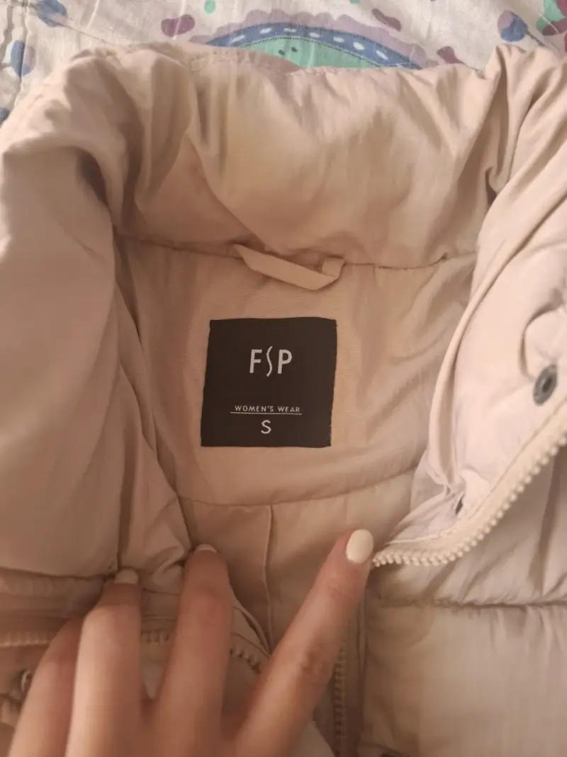 Puffa beige para mujer talla S - 2