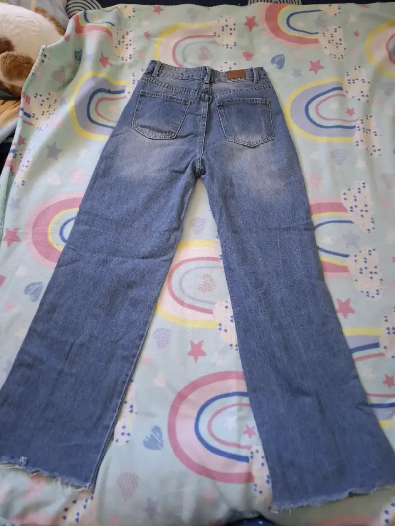 Jeans de mezclilla rasgados para mujer talla 34 - 2