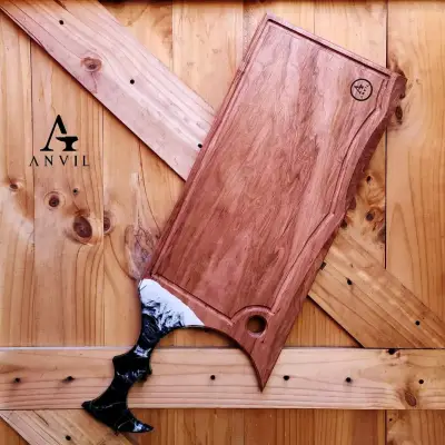 Tabla de cortar de madera con mango ergonómico - miniatura 1