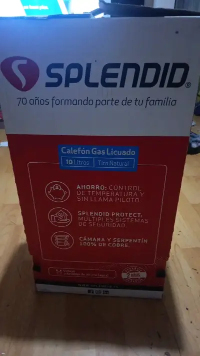 Calefón a gas licuado Splendid 10 litros - miniatura 1