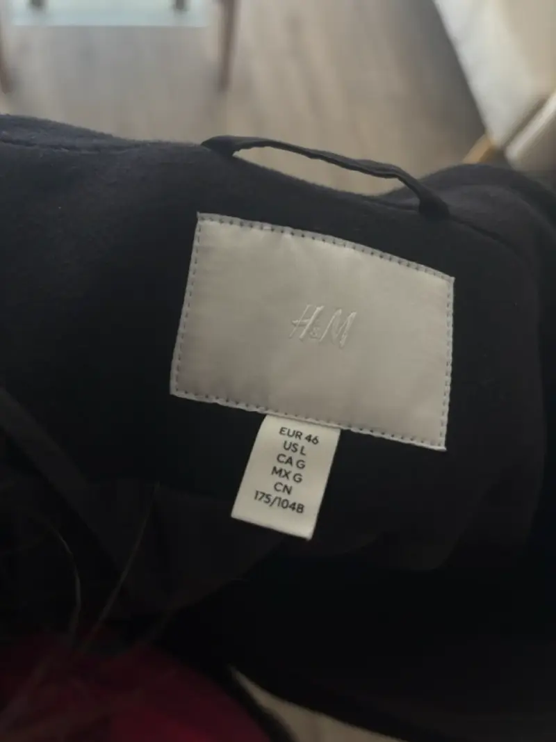 Abrigo negro largo con cinturón H&M - 5