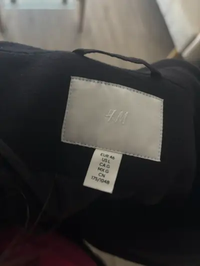 Abrigo negro largo con cinturón H&M - miniatura 5