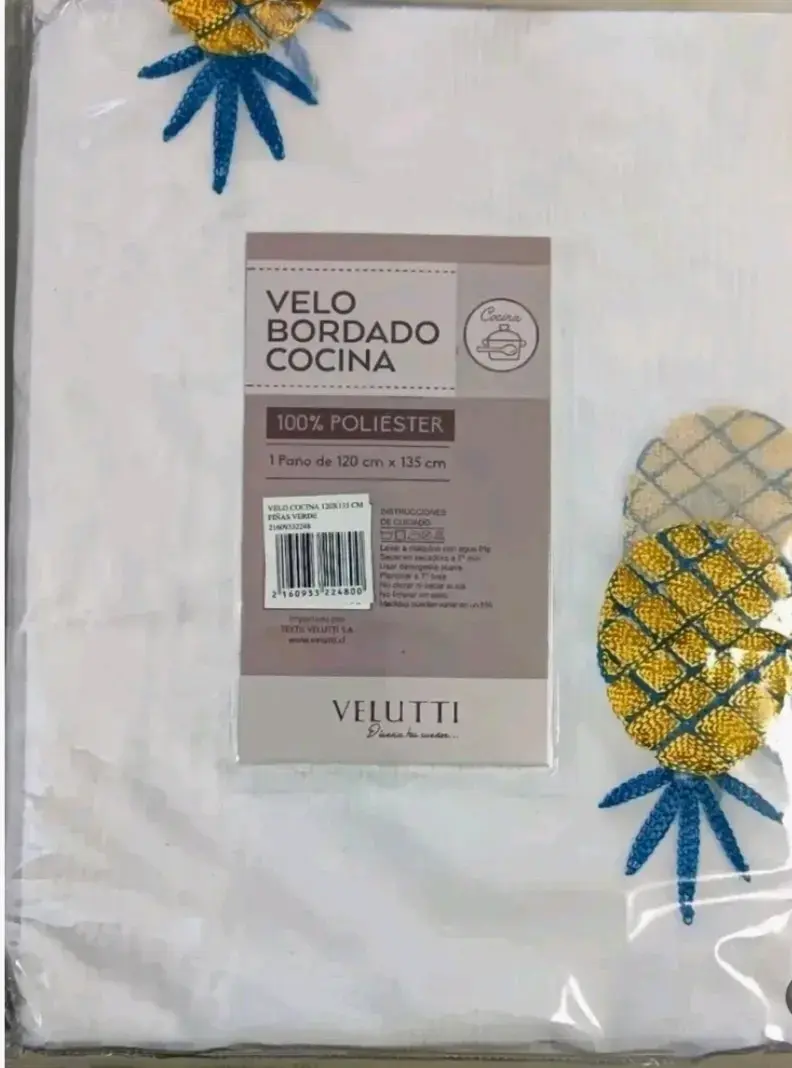 Cortina de cocina con piñas bordadas Velutti - 2