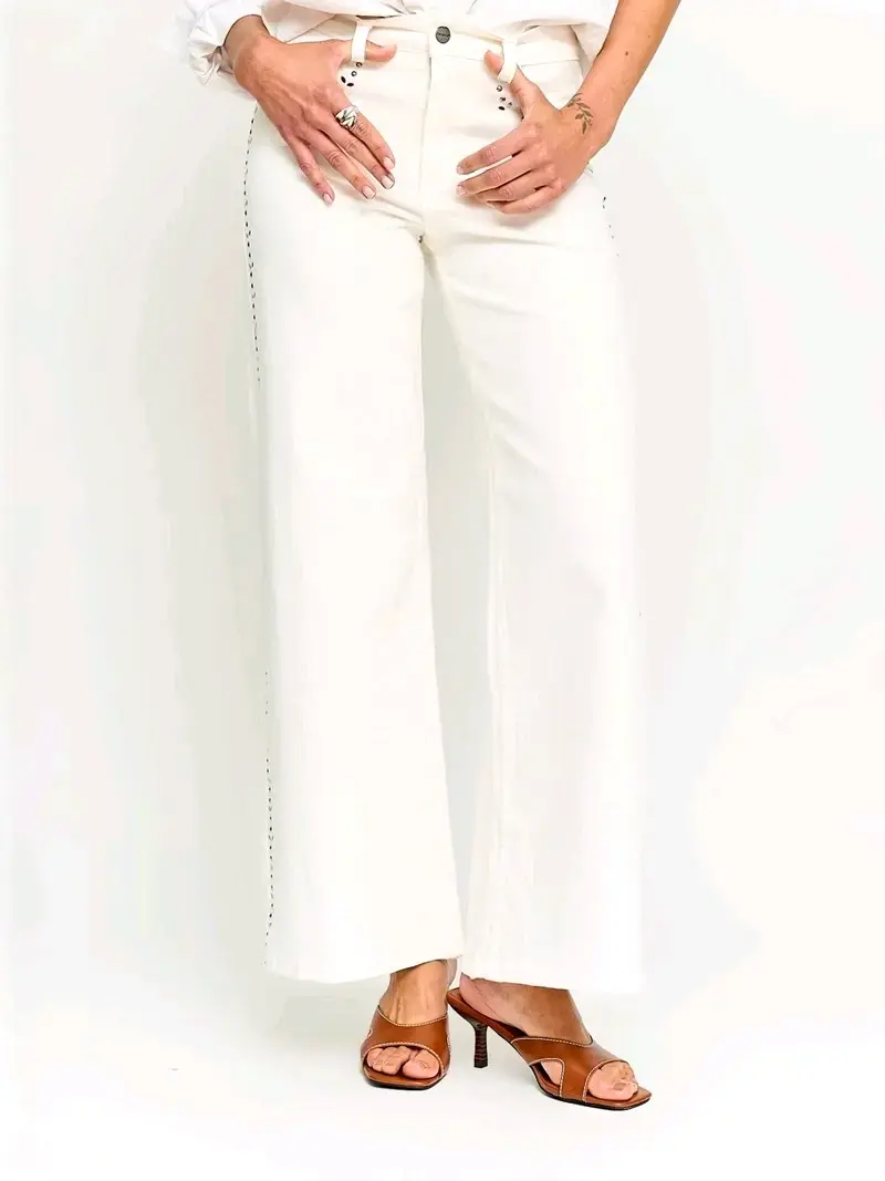 Pantalón blanco tatienne nuevo con etiqueta 36 - 1