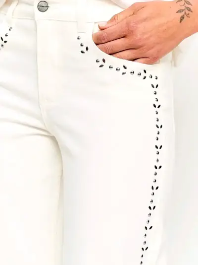 Pantalón blanco  tatienne nuevo con etiqueta 36 - miniatura 3