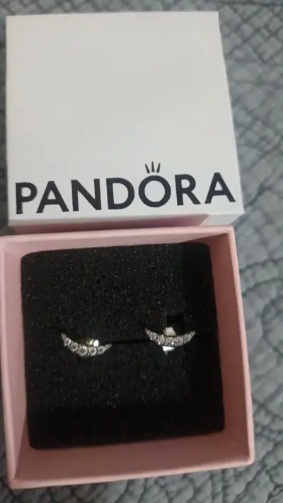Aros de plata con circonitas Pandora - miniatura 1