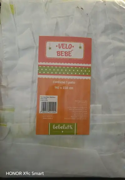 Velo para cuna de bebé Bebelutti bordado - miniatura 1