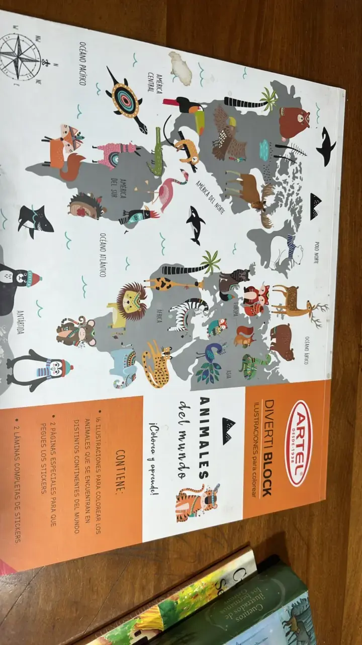 Libro para colorear Animales del Mundo Artel - 1