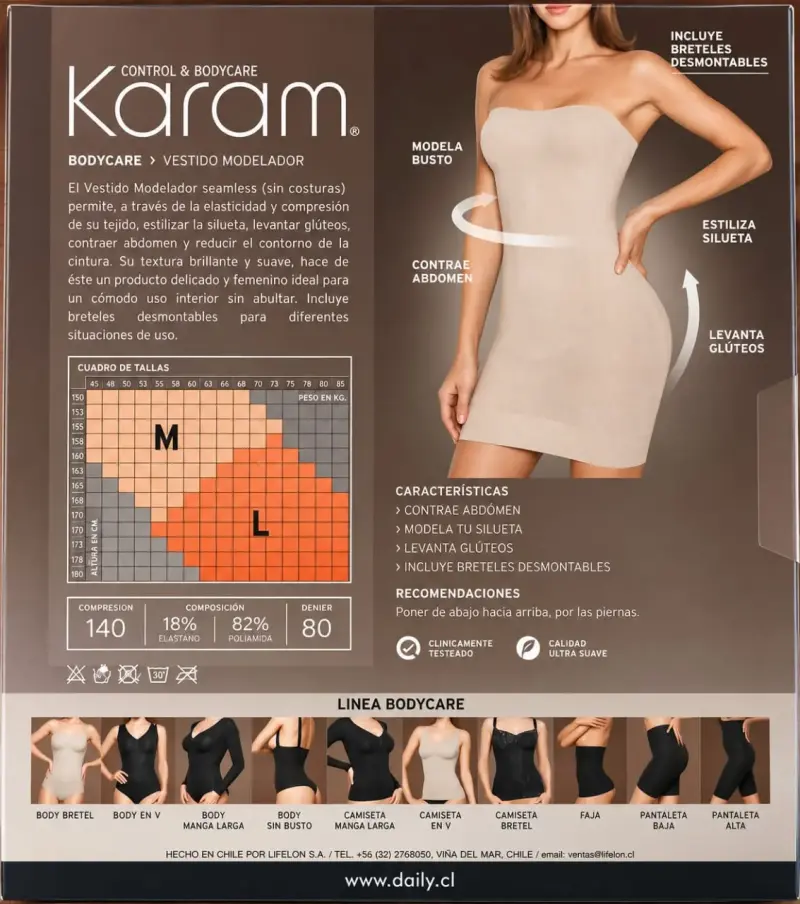 Línea Silhouette - Faja Karam Vestido Mod. Negro/L - 2
