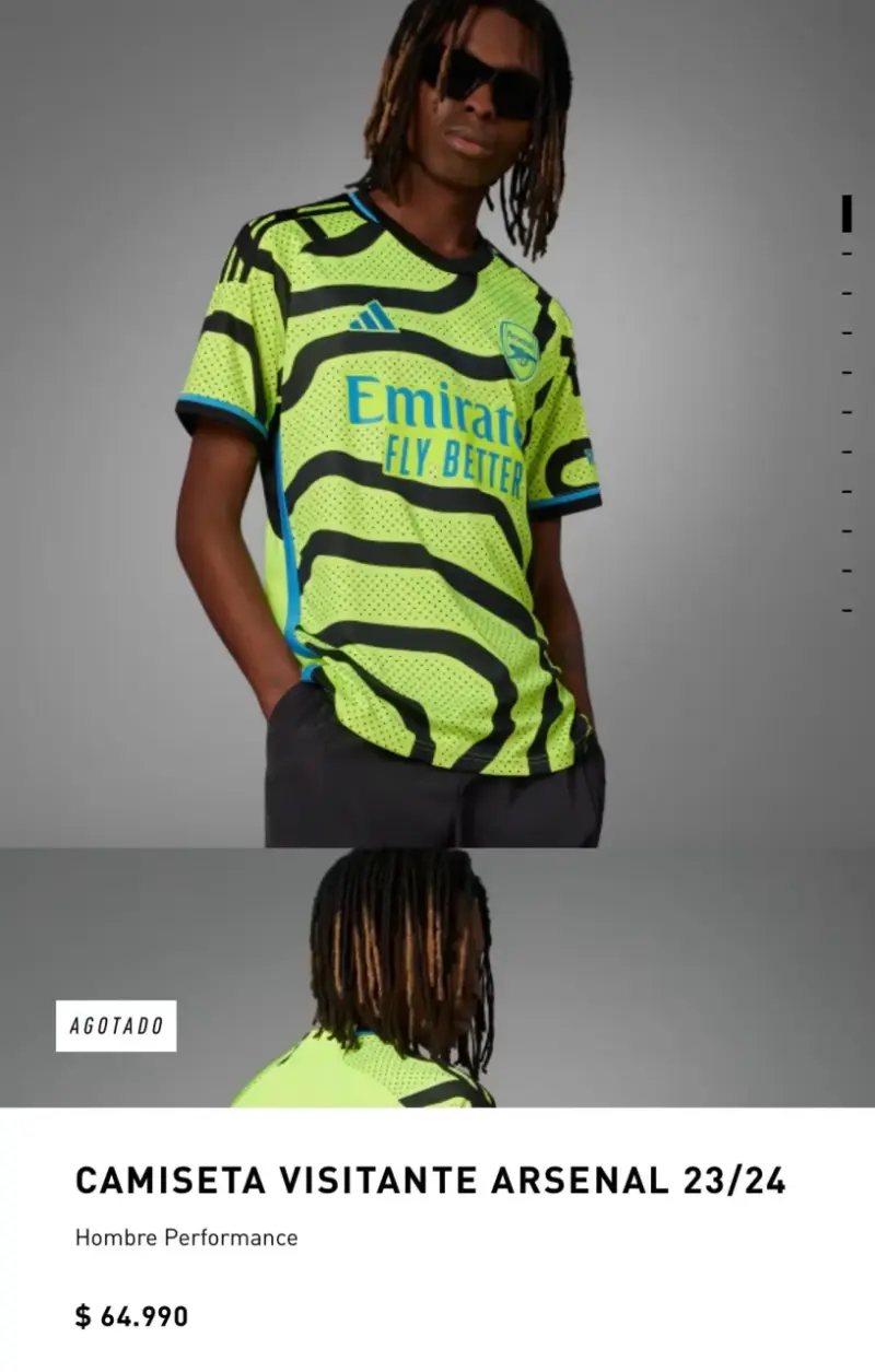 Camiseta Adidas Arsenal Visitante 23/24 Hombre - 3