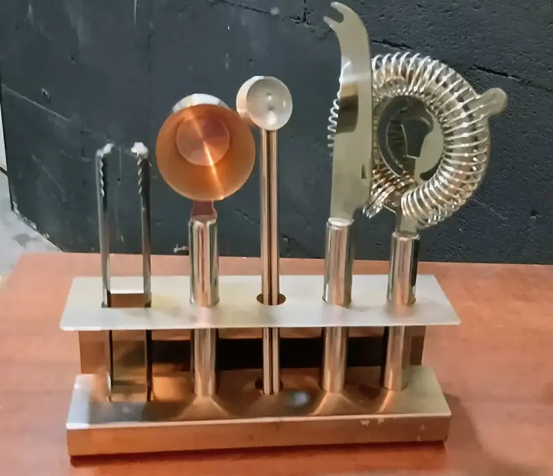 Set de herramientas para bar en acero inoxidable