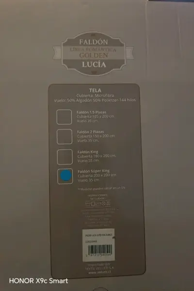 Faldón Super King Blanco Velutti Lucía - miniatura 1