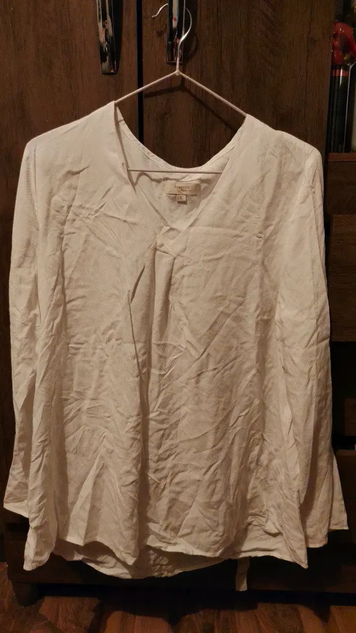 Blusa blanca de algodón para mujer - 2