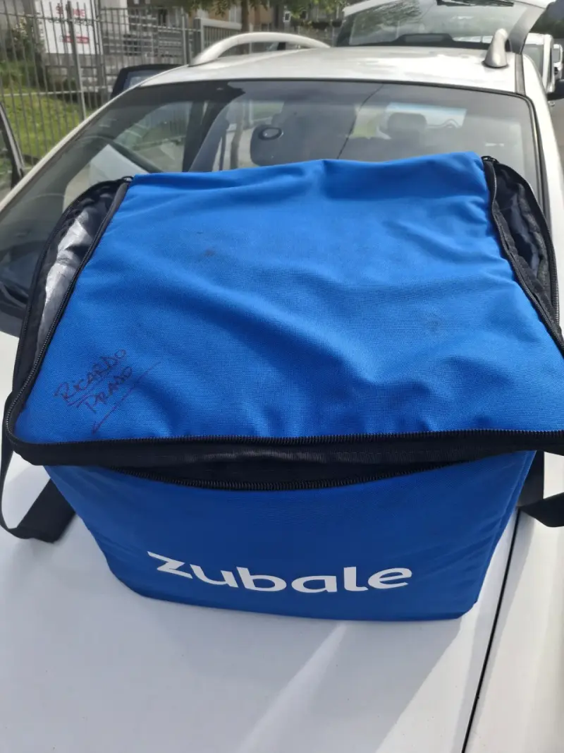 Bolsa térmica azul Zubale para delivery - 4