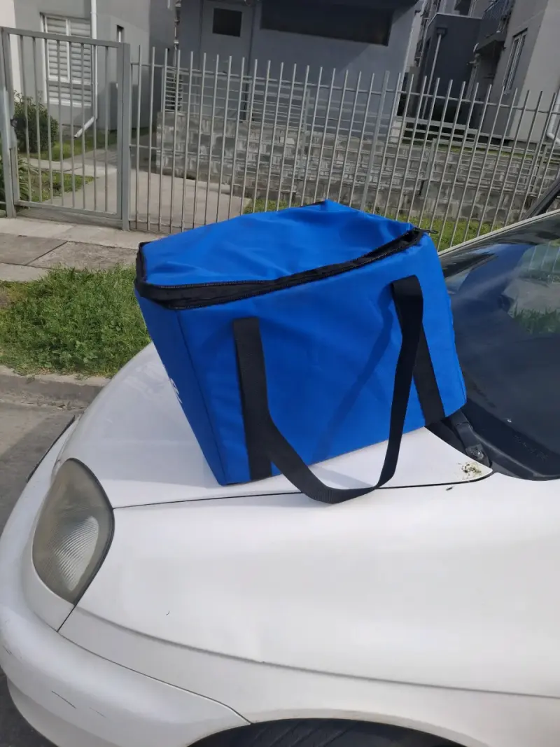 Bolsa térmica azul Zubale para delivery - 5