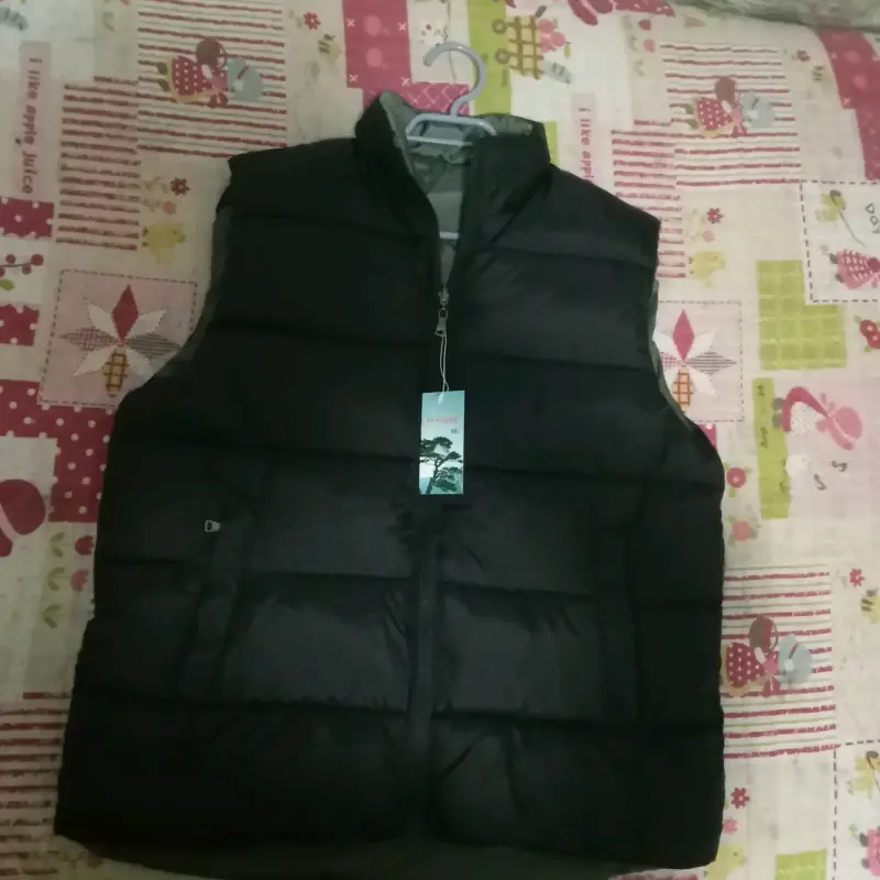 Chaleco reversible acolchado hombre verde e negro - 3