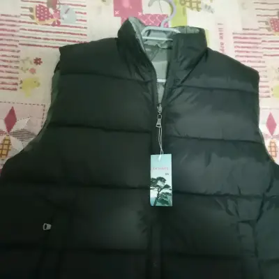 Chaleco reversible acolchado hombre verde e negro - miniatura 4