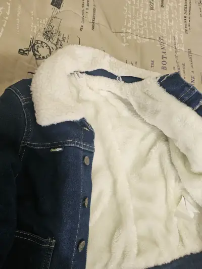 Chaqueta de mezclilla con forro de borrego para niños - miniatura 2