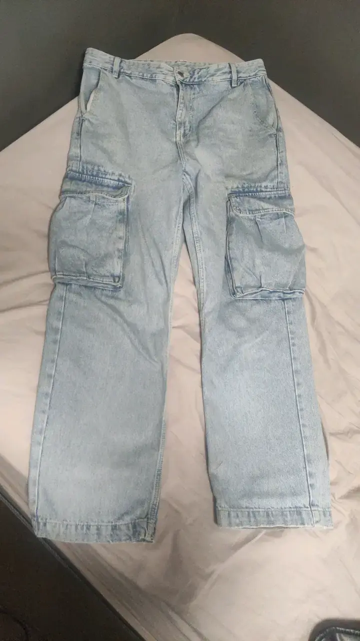 Pantalones cargo de mezclilla Zara para hombre - 1
