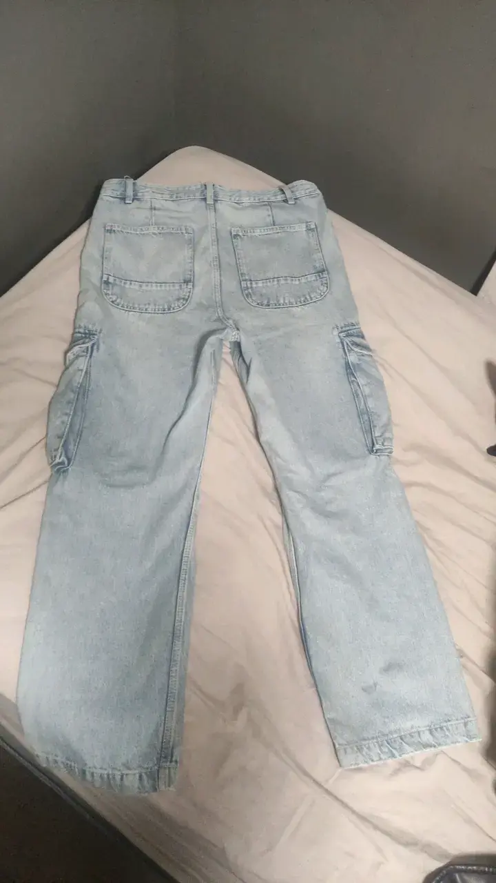 Pantalones cargo de mezclilla Zara para hombre - 2