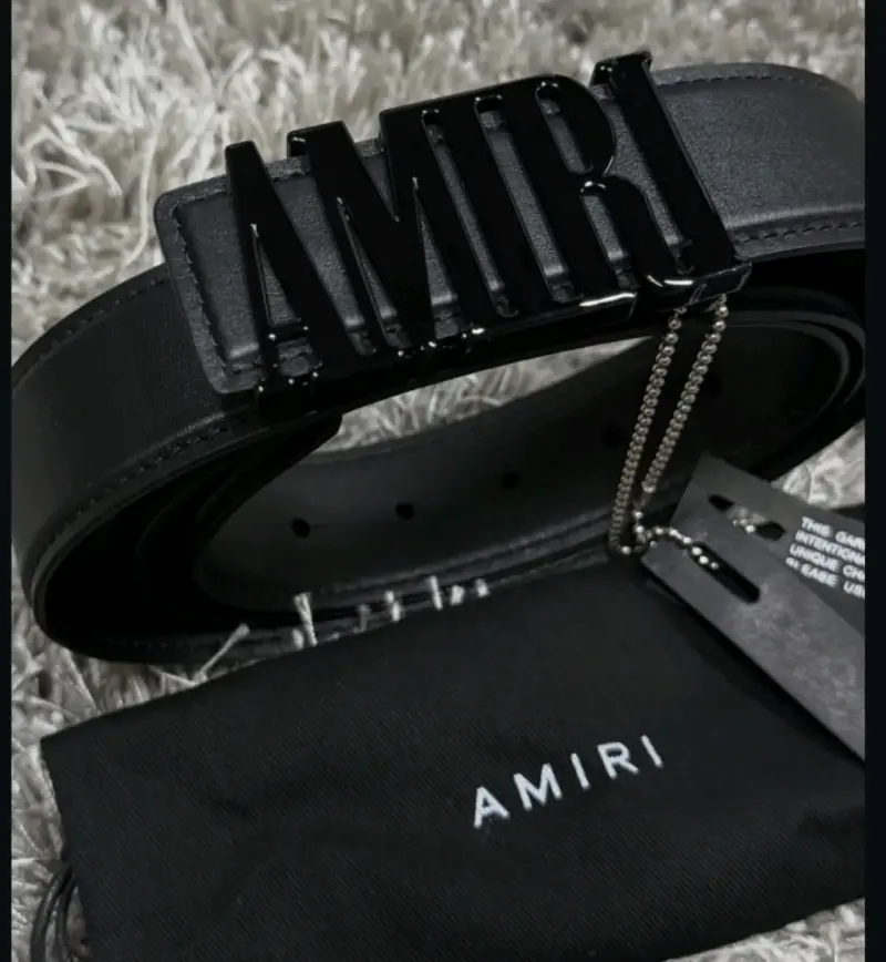 Cinturón de cuero negro Amiri con hebilla grande - 4