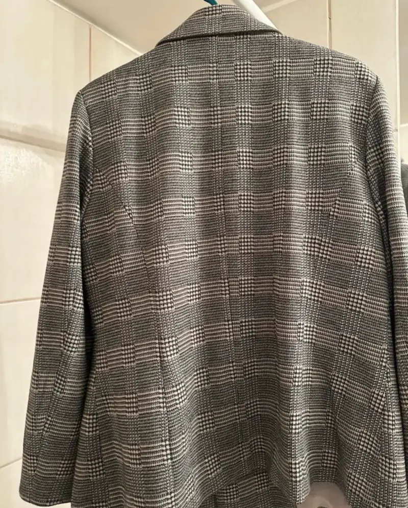 Blazer de cuadros gris para mujer ASH - 2