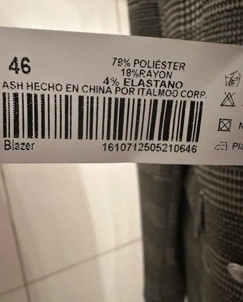 Blazer de cuadros gris para mujer ASH - 5