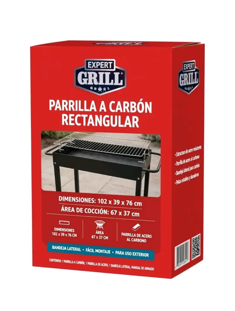 Parrilla a Carbón Rectangular Expert Grill - 5