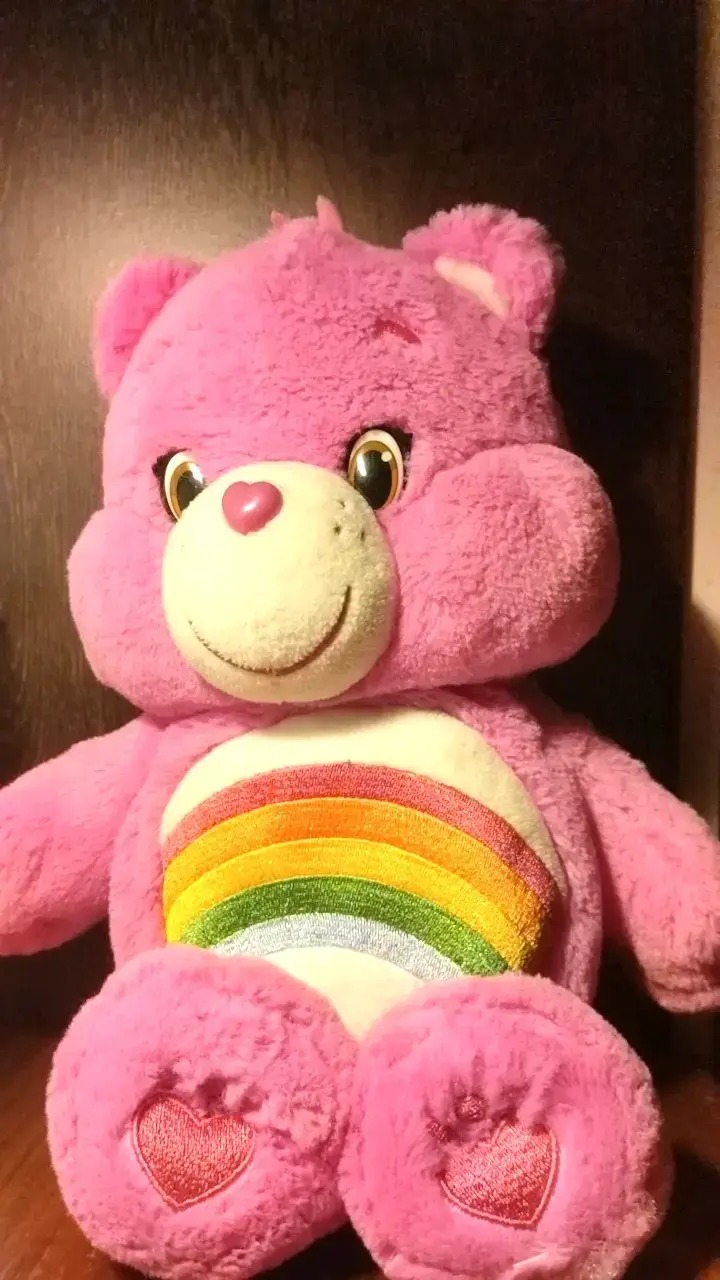 Peluche Osito Cariñosito Rosa con Arcoíris2015 - 1