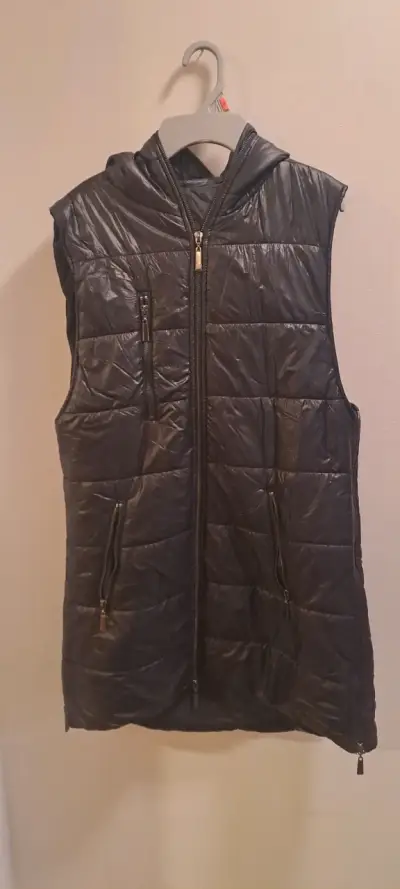 Abrigo negro elegante para mujer - miniatura 5