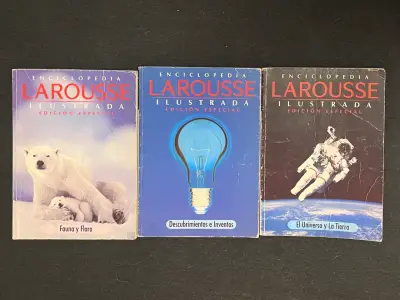 Set 3 libros Enciclopedia Larousse Ilustrada - miniatura 1