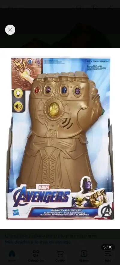 Guante Electrónico Marvel Avengers con Luz y Sonido - miniatura 1