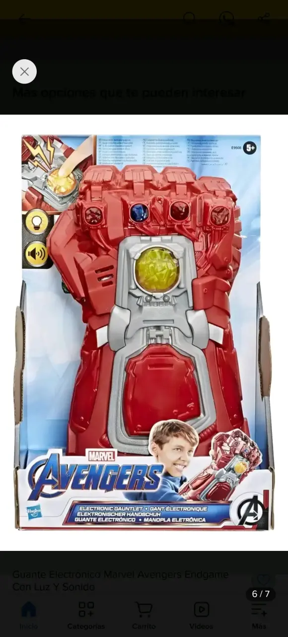 Guante Electrónico Marvel Avengers con Luz y Sonido - 2