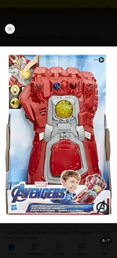 Guante Electrónico Marvel Avengers con Luz y Sonido - miniatura 2