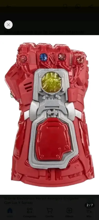 Guante Electrónico Marvel Avengers con Luz y Sonido - miniatura 3
